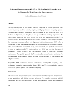 Design and Implementation of RAW: A Wireless-Enabled Reconfigurable Architecture for Next-Generation Supercomputers