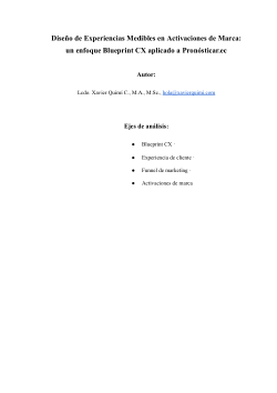 Diseño de Experiencias Medibles en Activaciones de Marca: un enfoque Blueprint CX aplicado a Pronósticar.ec