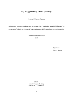 Why is Egypt Building a New Capital City?