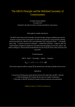 <b>The MKNi Principle and the Hellabad Geometry of Consciousness</b>