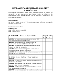 <b>Validación de contenido de un cuestionario sobre herramientas de LM para análisis y diagnóstico en la industria</b>