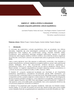 HABITAT 67 - Entre a utopia e a realidade: o projeto enquanto patrimônio cultural arquitetônico