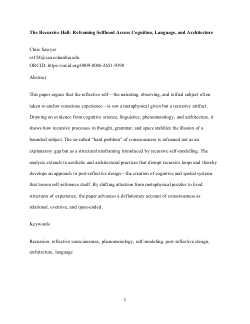 The Recursive Hall: Reframing Selfhood Across Cognition, Language, and Architecture