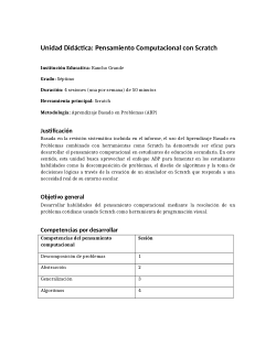 Unidad Didáctica: Pensamiento Computacional con Scratch para Grado Séptimo