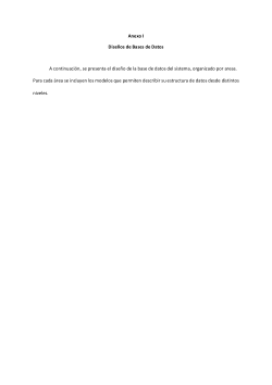 Anexo I - Diseños de Bases de Datos