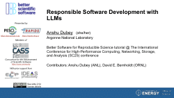Better Software for Reproducible Science tutorial @ The International Conference for High-Performance Computing, Networking, Storage, and Analysis (SC25) conference (2025)