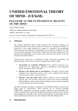 UEToM: A Monistic and Fractal Model of Emotion