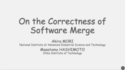 On the Correctness of Software Merge