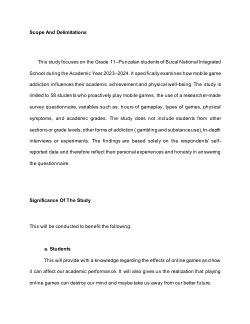 EXPLORING THE INFLUENCE OF MOBILE GAME ADDICTION ON THE ACADEMIC ACHIEVEMENT OF GRADE 11-PUNZALAN STUDENTS