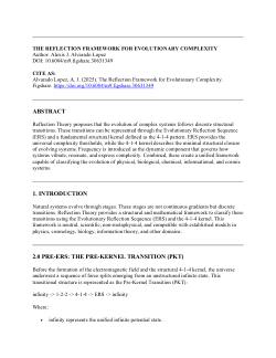 The Reflection Framework for Evolutionary Complexity