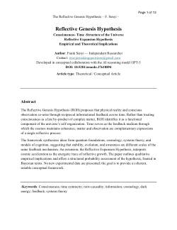 RGH_ Reflective Expansion Hypothesis _Empirical and Theoretical Implication