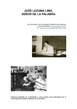 José Lezama Lima, señor de la palabra.