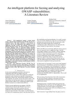 An intelligent platform for fuzzing and analyzing OWASP vulnerabilities