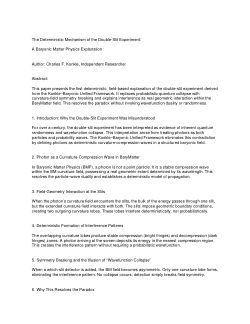 The Deterministic Mechanism of the Double-Slit Experiment: A Baryonic Matter Physics Explanation