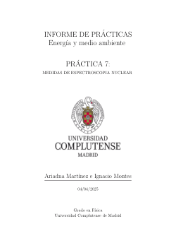 Nuclear Spectroscopy measurements