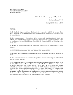 Evaluacion de Impacto Ambiental relacionada al Estudio.