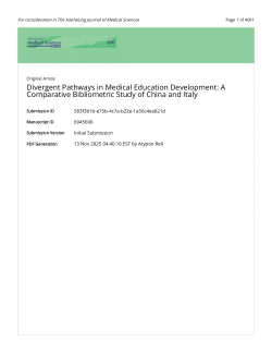 <b>China and Italy Divergent Pathways in Medical Education Development: A Bibliometric Comparative Study</b>
