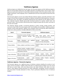<b>Vaishnava Agamas</b>