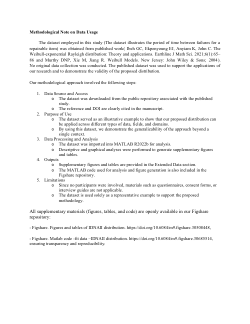 <b>Methodological Note on Data Usage</b>