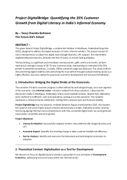 <b><i>Project DigitalBridge: Quantifying the 35% Customer Growth from Digital Literacy in India's Informal Economy</i></b>