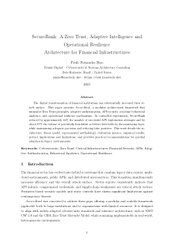 SecureBank™: A Next-Generation Cybersecurity Architecture for Modern Financial Institutions