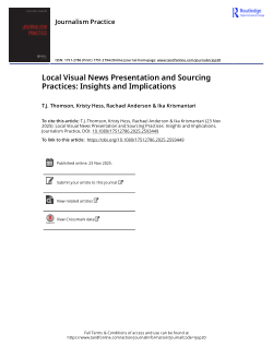 Local Visual News Presentation and Sourcing Practices: Insights and Implications