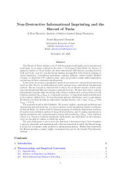 Non-Destructive Informational Imprinting and the Shroud of Turin:A Fion-Theoretic Analysis of Surface-Limited Image Formation