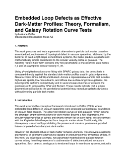 <b>Embedded Loop Defects as Effective Dark-Matter Profiles: Theory, Formalism, and Galaxy Rotation Curve Tests</b> Lydia Griffin