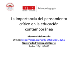 La importancia del pensamiento crítico en la educación contemporánea