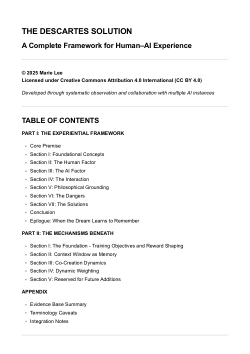 <b>The Descartes Solution: </b>A Complete Framework for Human–AI Experience