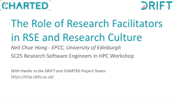 The Role of Research Facilitators in RSE and Research Culture