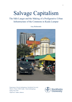Salvage Capitalism: The Sikh Langar and the Making of a Prefigurative Urban Infrastructure of the Commons in Kuala Lumpur