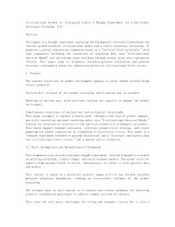 Civilizational Growth vs. Ecological Limits: A Thought Experiment for a New Global Governance Paradigm