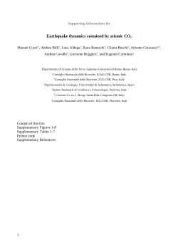 Supporting data for <b>Earthquake dynamics sustained by seismic CO</b><sub><strong>2</strong></sub>