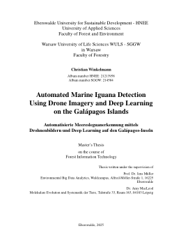 Automated Marine Iguana Detection Using Drone Imagery and Deep Learning on the Galápagos Islands