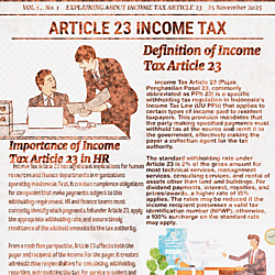 Article 23 Income Tax, <b>Diploma III of Taxation, University of Lampung</b>​