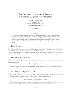 The Semantic Universe of Agency