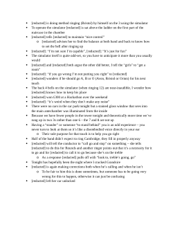 Bristolian Change Ringing Participant Observation 180225 Anonymised Fieldnotes