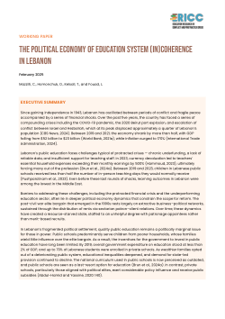 ERICC Working paper _ The political economy of education system (in)coherence in Lebanon