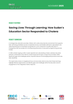 ERICC Helpdesk Report _ Saving Lives Through Learning - How Sudan’s Education Sector Responded to Cholera