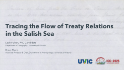 Tracing the Flow of Treaty Relations in the Salish Sea