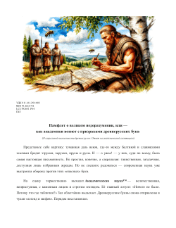 Памфлет о великом недоразумении, или — как академики воюют с призраками древнерусских букв (О сакральной письменности древних русов: Ответ на академический скептицизм)