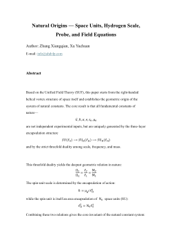 Natural Origins — Space Units, Hydrogen Scale, Probe, and Field Equations