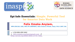 <b>Epi-Info Essentials: </b><b>Simple, Powerful Tool for Smarter Data Work</b>