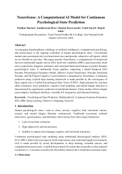 <b>NeuroSense: A Computational AI Model for Continuous Psychological State Prediction</b>