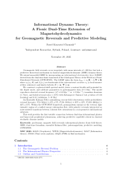 Informational Dynamo Theory: A Fionic Dual-Time Extension of Magnetohydrodynamics for Geomagnetic Reversals and Predictive Modeling