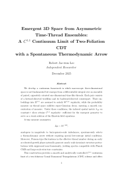 A C1,1C^{1,1}C1,1 Continuum Limit of Two-Foliation CDT with a Spontaneous Thermodynamic Arrow