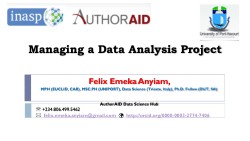 Managing a Data Analysis Project