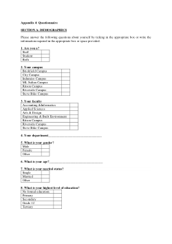 Questionnaire Sample