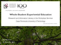 Whole-Student Experiential Education